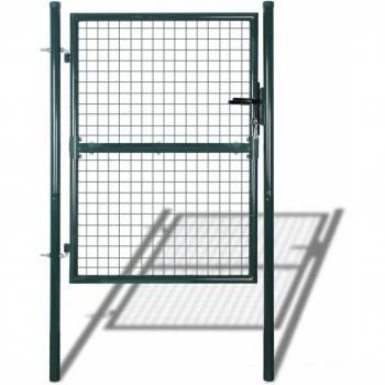 Grille Fence Door – VidaXL 85.5x175 cm Garden Mesh Outdoor Barrier