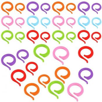 200 Pcs Colorful Knit Stitch Rings – Crochet Marker Set, Sewing Tool, Plastic Split Ring