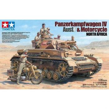 Panzer IV Ausf F et Moto Nord Africa TAMIYA 1:35