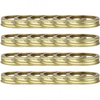 Leak Proof Wide Mouth Canning Lids with Bands for Mason Jars (10/12/24 pcs)