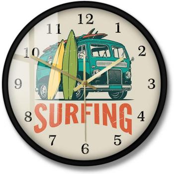 Sommerliche Surfbrett Uhr