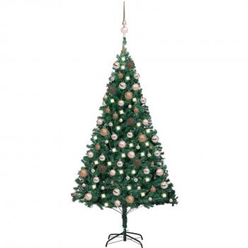 Vidaxl Pre-lit Artificial Christmas Tree with Ball Set Green 150 cm PVC