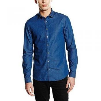 Camisa Slim Fit Calvin Klein Bari para Hombre azul