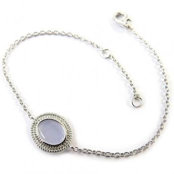 Eclissi Rosa – Bracciale Argento