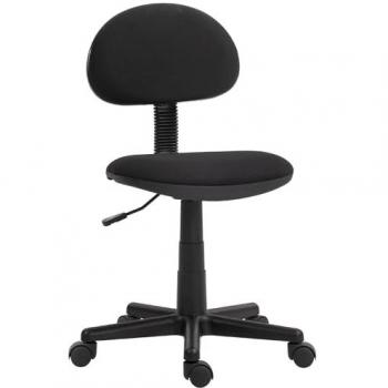 Adjustable Height Armless Office Chair with 360° Swivel Wheels