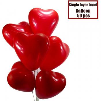 Globo de corazón de 10 pulgadas, 50 piezas, decoración de boda y cumpleaños