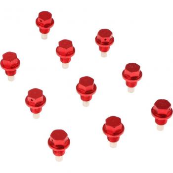 Écrou rouge pour bouchon de vidange d'huile, 10 unités