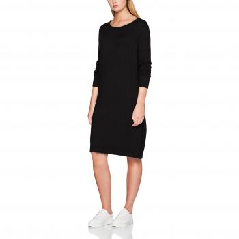 Vila Knielanges Strickkleid VIRIL KNIT DRESS, Schwarz, S