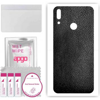 Apgo Black Leather Skin for Huawei Y7 Prime