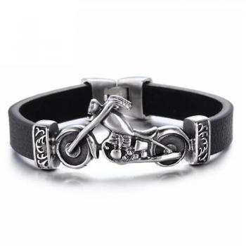 Pulsera Casual de Cuero para Motociclistas