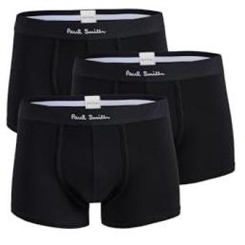Paul Smith 3 Pack Mens Plain Trunks With Script Logo Waistband