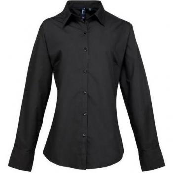 Chemise Formelle pour Femmes Premier en Popeline Longue Manches