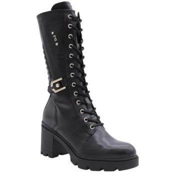 Bottes élégantes en cuir noir – série NERO GIARDINI