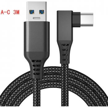 Cable de transferencia tipo C a USB-A para VR Oculus Quest 2