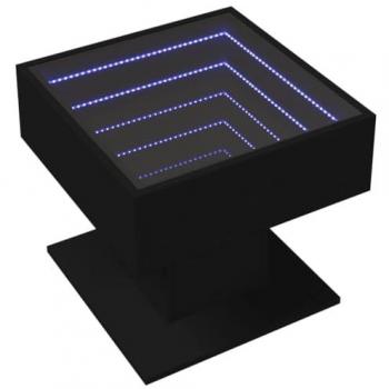 VidaXL LED-Couchtisch Schwarz 50x50x45 cm