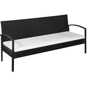 VidaXL Gartenlounge Polyrattan – 3‑Sitzes Sofaset mit Bank