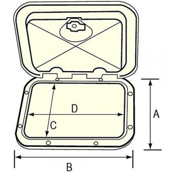 Nuova Rade Tapa de acceso Mid Line Blanca, 278x378mm
