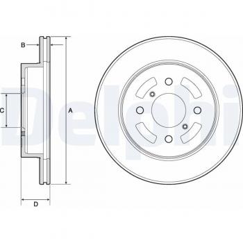 DELPHI BG3941 Disque de frein