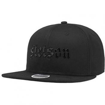 Stetson Herren Snapback Baseballcap mit schwarzem Schriftzug, Einheitsgröße, 100% Baumwolle