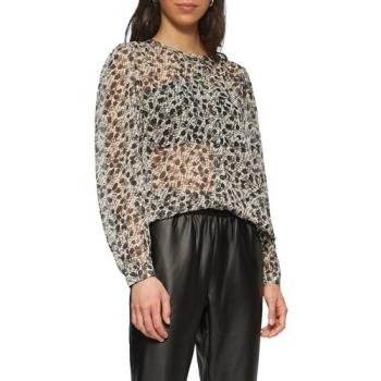 Leichte Chiffonbluse mit Muster