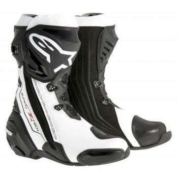 Supertech R Botas de Motociclismo Negro Blanco Ventilado Alpinestars 39