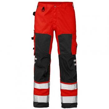 Kansas Warnschutz-Hose C58 Rot und Schwarz