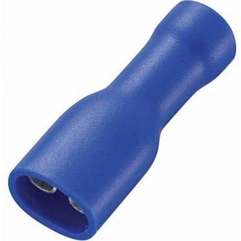 Cosse plate 4,8 x 0,5 mm TRU COMPONENTS FDFD2-187(5) 180 ° entièrement isolée bleue 50 pièces
