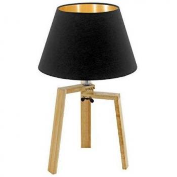 EGLO LED Tischleuchte Chietino, Leuchtmittel exklusive, Tischleuchte Nature Design, Nachttischlampe, E27, inkl. Schalter