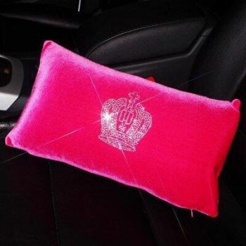 Rhinestone Lady Car Neck Pillow