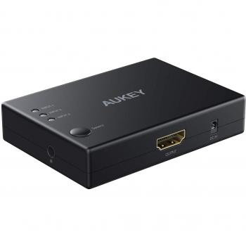 AUKEY 4K HDMI‑Switch 3‑Ein-zu‑Mehr, 1080p/720p, Remote