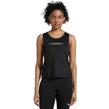 XS Female Black Puma Run Mesh Top