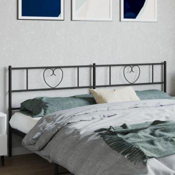 193 cm Black Metal Bedhead by VidaXL