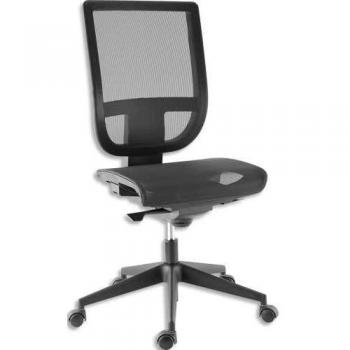 Fauteuil de bureau ''Tertio'' avec haut dossier, assise en résille et accoudoirs en option