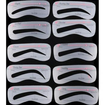 Reusable Card Eyebrow Stencil Set (3/4/10 Styles)