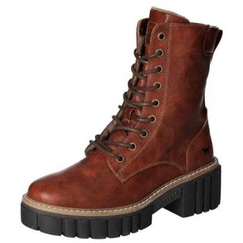 Mustang Damen Stiefelette 1447506 Kunstleder Cognac 40