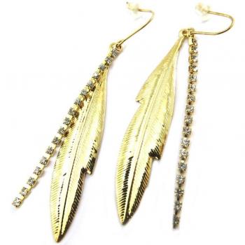 Lily's Golden Leaf Earrings – Les Trésors De (P3671)