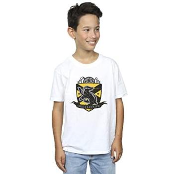 Youth Hufflepuff Badge Top – White