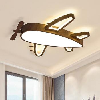 Techo Kids: Luz LED Reglable con Avión Dibujos Animados y Control Remoto