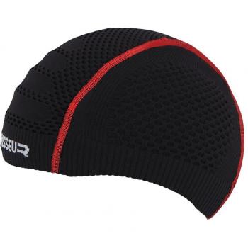 Gorro de Invierno Finisseur Negro con Detalles Rojos
