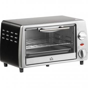 HOMCOM Kompakter Elektrobackofen 10L, 750W, mit Grillfunktion