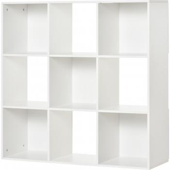 Bibliothèque Blanche avec 9 Compartiments HOMCOM