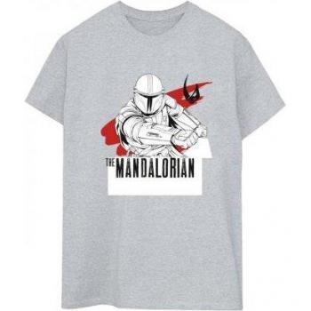 Camiseta Estilo Boyfriend Star Wars The Mandalorian Mando Shoots para Damas