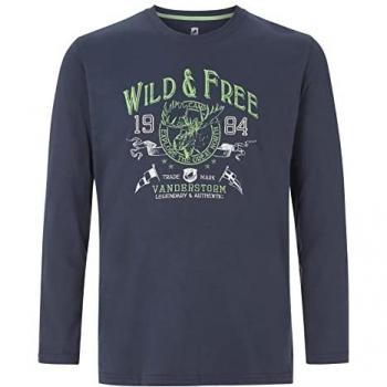 Langarmshirt JAN VANDERSTORM Komfortfit blau