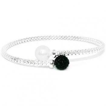 Pulsera de Plata 0925 con Circonitas y Perla