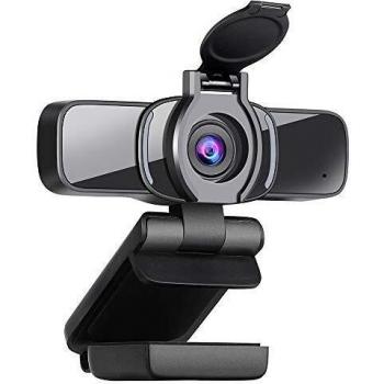 Dericam USB Webcam avec Microphone et Cache Webcam W3
