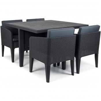 Keter Set da Pranzo Columbia 13 Pz in Grafite