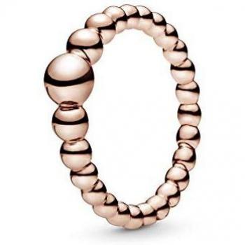 Anillo Pandora Oro Rosa 14K Sarta de Cuentas