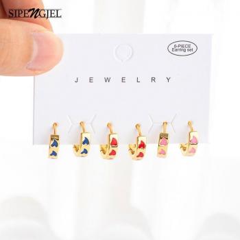 6 Piece Gold Hoop Earrings Set for Women