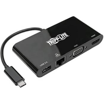 Eaton Adaptateur multiports USB-C 4K 30Hz HDMI USB-A 3.2 Gen 1 Gigabit Ethernet Port GbE Thunderbolt 3 Compatible