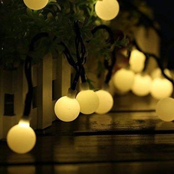 Décorations Luminescentes Solaire 60 LED, Guirlande 10m IP65